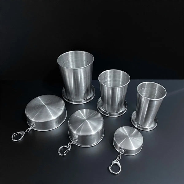 Steel Travel Telescopic Collapsible Shot Glass Pocket Cup