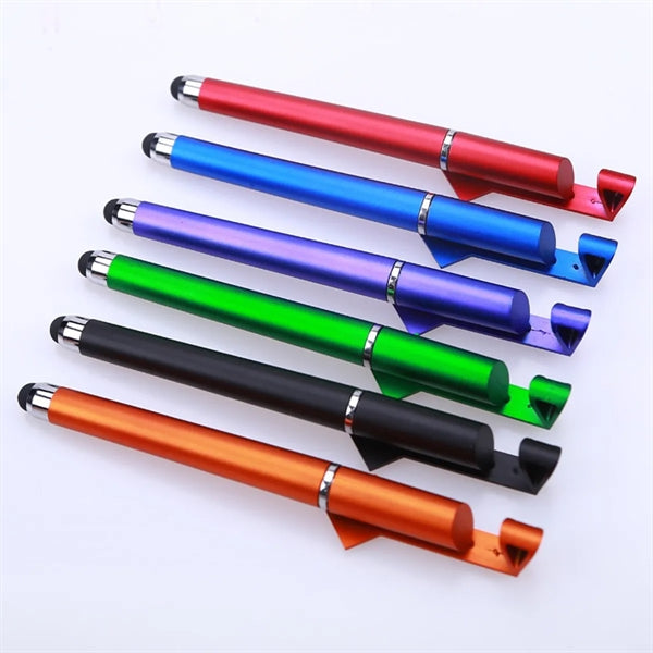3-In-1 Mobile Phone Holder Device Touch Stylus Stationery
