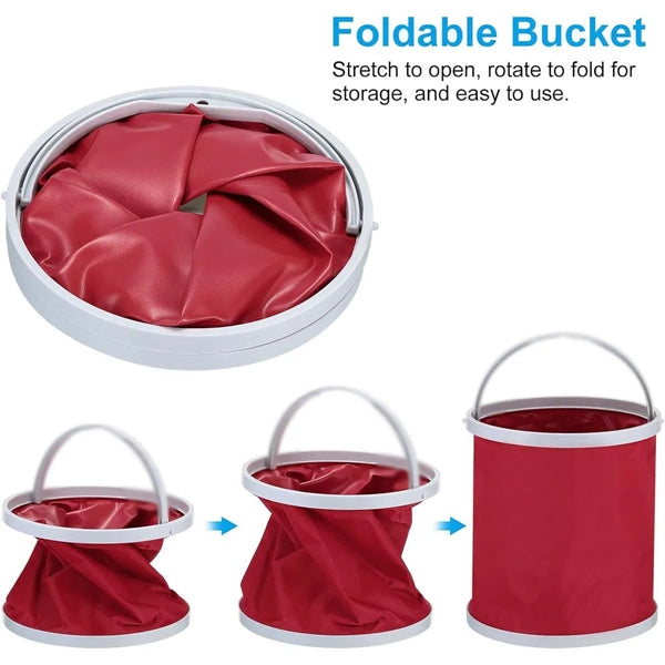 11L Large Portable Folding Water Bucket with Handle