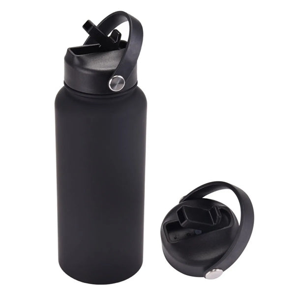 32 Oz Insulated Stainless Steel Water Bottle with Straw