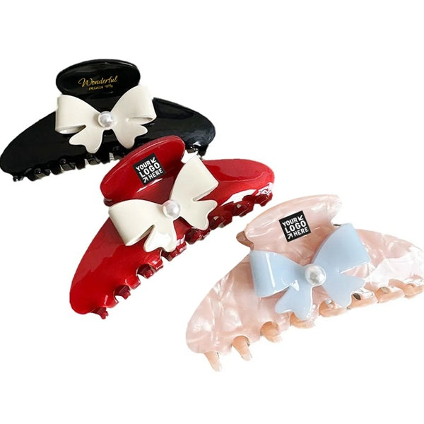 Cute Bow Butterfly Large Thick Hair Claw Clip
