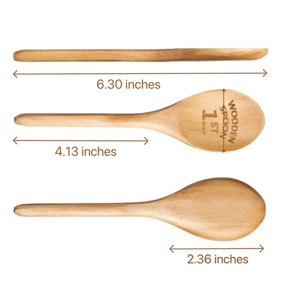 Laser Engraved Wooden Spoon with silicone Trophy Base