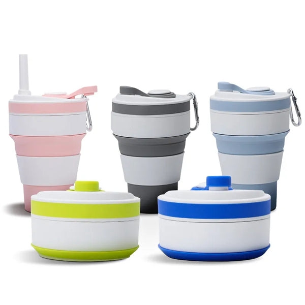Outdoor travel silicone folding cup