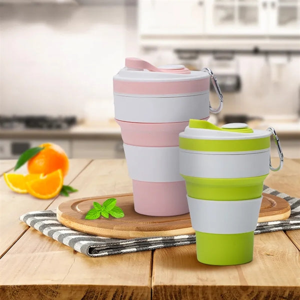 Outdoor travel silicone folding cup