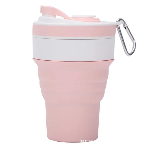Outdoor travel silicone folding cup
