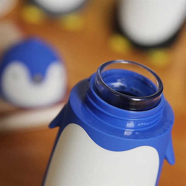 Cute Penguin portable double insulated glass cup