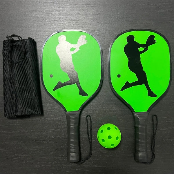 Wooden Pickleball Set with Edge Guard Strip