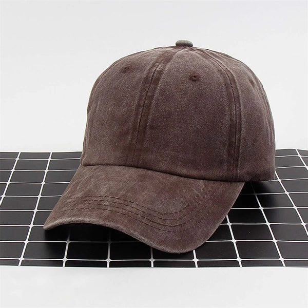 Washed Distressed Cap Twill Cotton Baseball Vintage Dad Hat