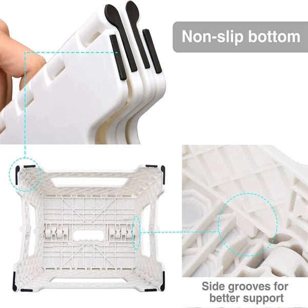 Durable Step Stool, Foldable, Space-Saving Design