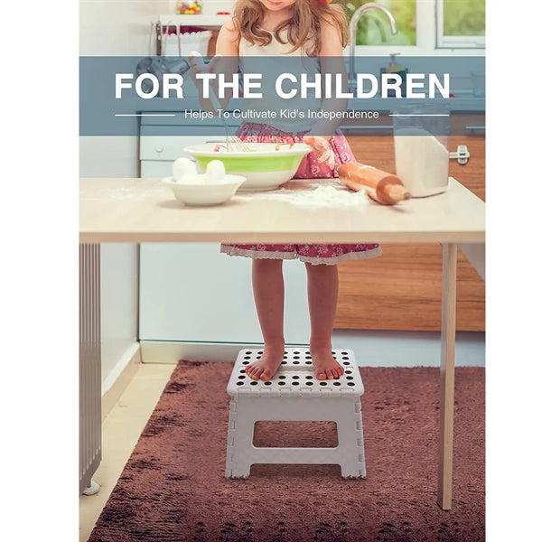 Durable Step Stool, Foldable, Space-Saving Design