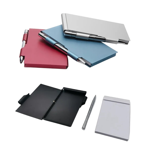 Multi-color Aluminum Alloy Card Box Notebook With Pen