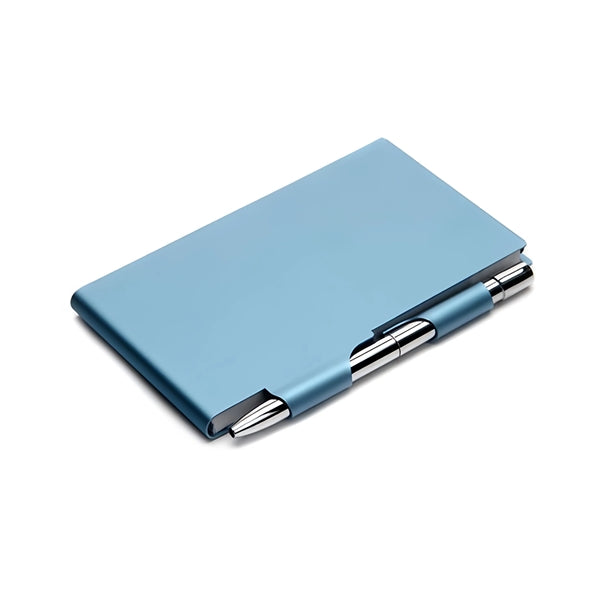 Multi-color Aluminum Alloy Card Box Notebook With Pen