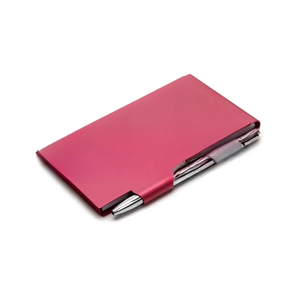 Multi-color Aluminum Alloy Card Box Notebook With Pen