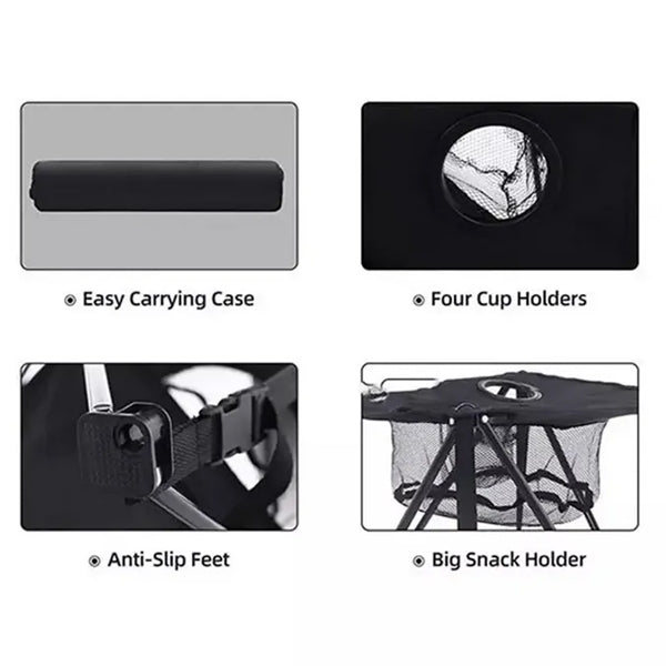 Outdoor Folding Table with Cooler Bag