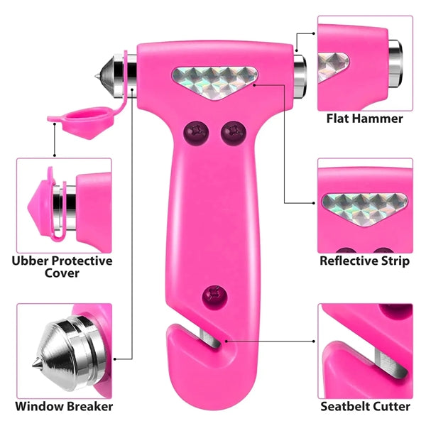 Car Safe Hammer Window Breaker,3 in 1 Emergency Escape Tool
