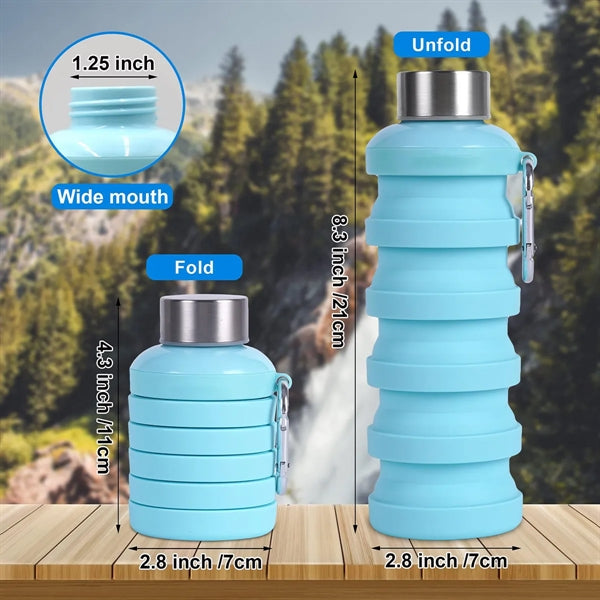 17oz BPA Free Silicone Portable Water Bottles