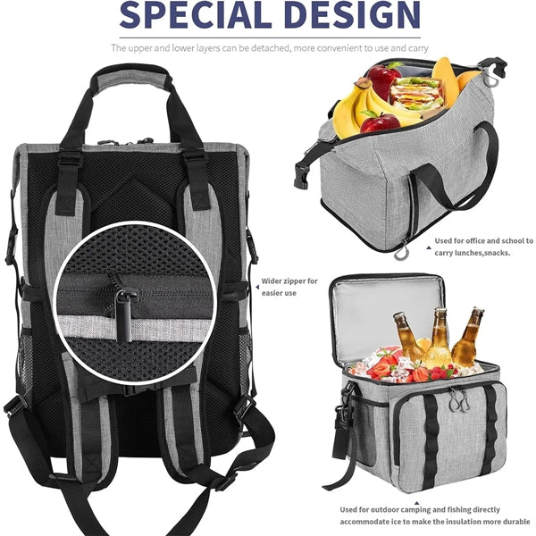 Large Double Layer Waterproof Leak Proof Cooler Backpack