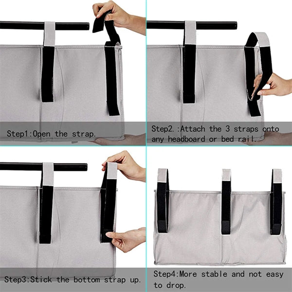 8 Pockets Waterproof Hanging Shelf Bedside Storage Caddy