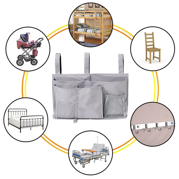 8 Pockets Waterproof Hanging Shelf Bedside Storage Caddy