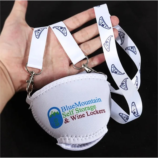 Neoprene Wine Glass Holder Cooler Sleeve with Neck Lanyard