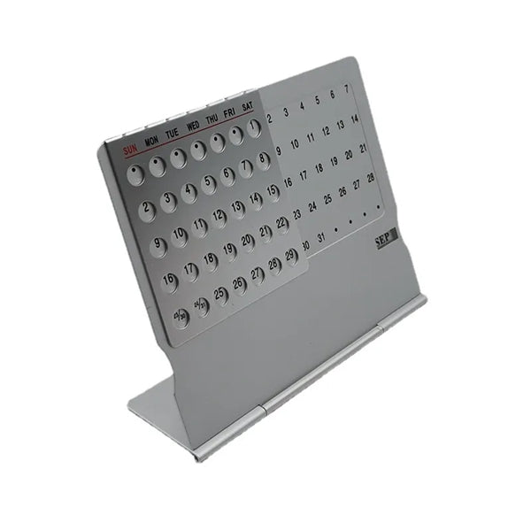 Ultra-thin Aluminum Alloy Desktop Perpetual Calendar