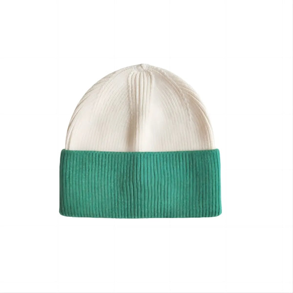 Two-Tone Knit Cuffed Beanie