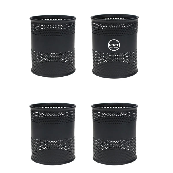 Pen Case Mesh Metal Pencil Brush Pot