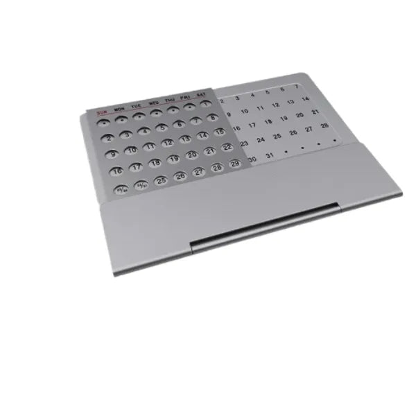 Ultra-thin Aluminum Alloy Desktop Perpetual Calendar