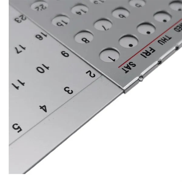 Ultra-thin Aluminum Alloy Desktop Perpetual Calendar