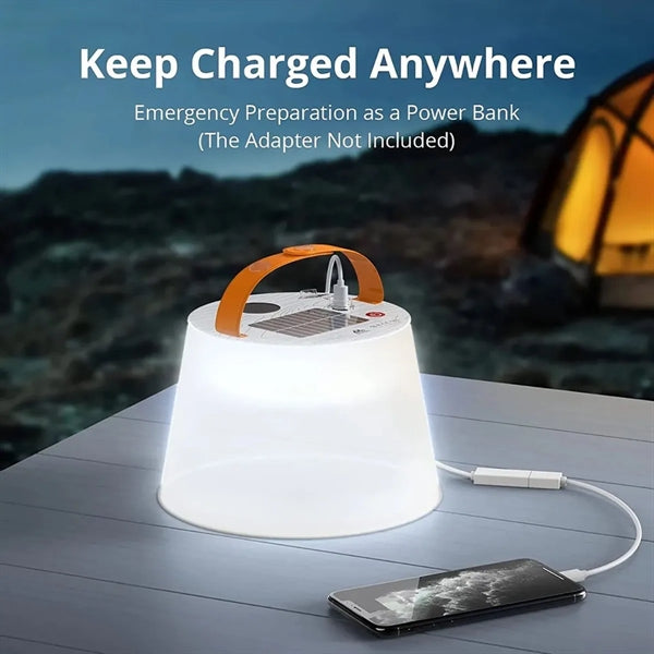 Solar Inflatable Camping Lantern With Bluetooth Speaker