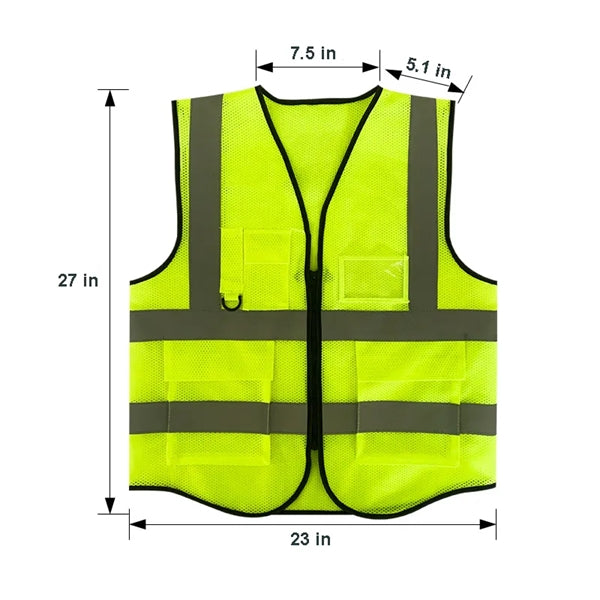 Multi Pockets Security Strips Reflective Safety Vest