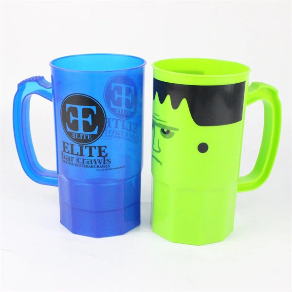 23oz/650ml Single Wall Plastic Stein Beer Cup With Handle