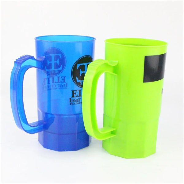 23oz/650ml Single Wall Plastic Stein Beer Cup With Handle