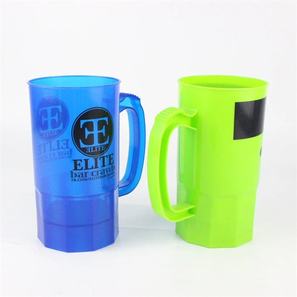 23oz/650ml Single Wall Plastic Stein Beer Cup With Handle