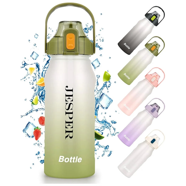64 oz Plastic Half Gallon Time Marker Sports Water Bottles
