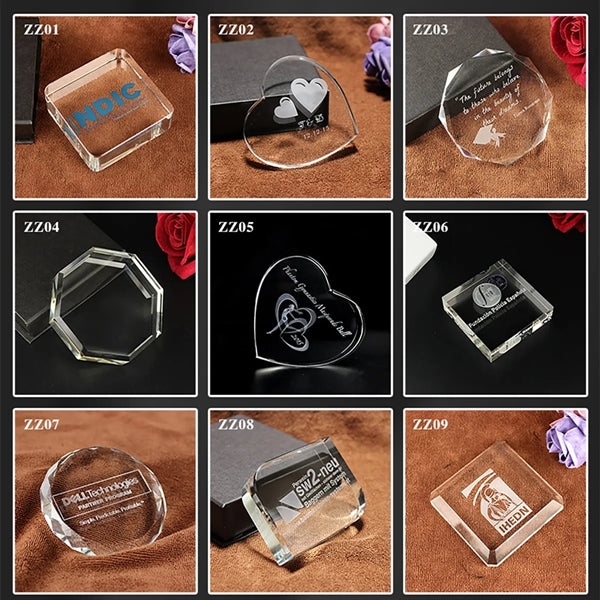 Size Shape Crystal Glass Paperweight