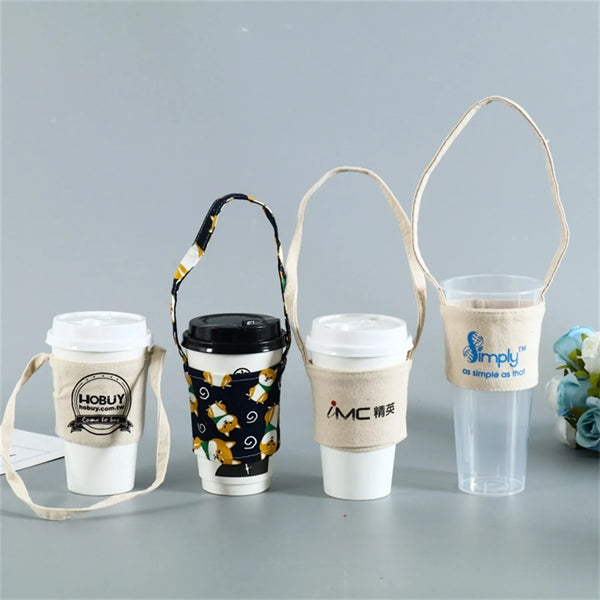 Coffee Cup Sleeve Holder With Strap
