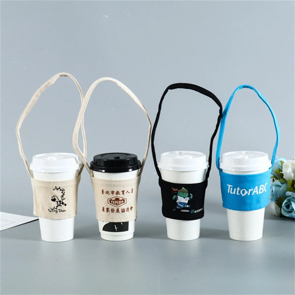 Coffee Cup Sleeve Holder With Strap