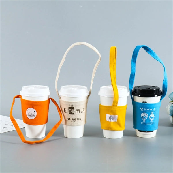Coffee Cup Sleeve Holder With Strap