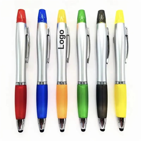 3 In 1 Stylus Pen with Highlighter