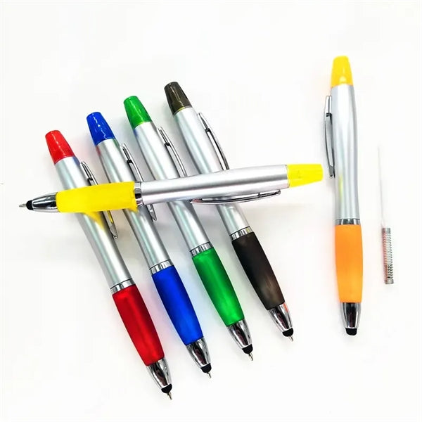 3 In 1 Stylus Pen with Highlighter