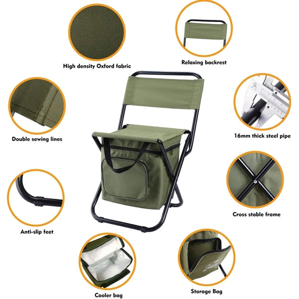 Fishing Chair with Cooler Bag