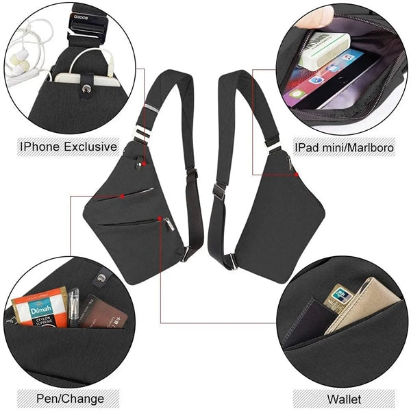 Outdoor Sport Travel Hiking Crossbody Shoulder Pack Bag