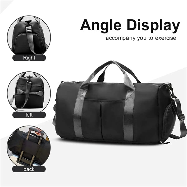 Sports Gym Bag with Wet Pocket & Shoes Compartment