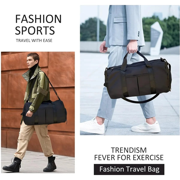 Sports Gym Bag with Wet Pocket & Shoes Compartment