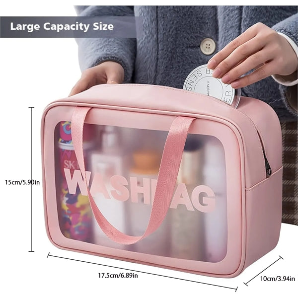 Translucent Toiletry Bag with with Handy Handle