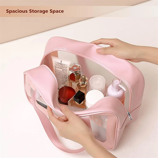 Translucent Toiletry Bag with with Handy Handle