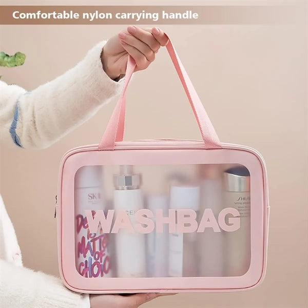 Translucent Toiletry Bag with with Handy Handle