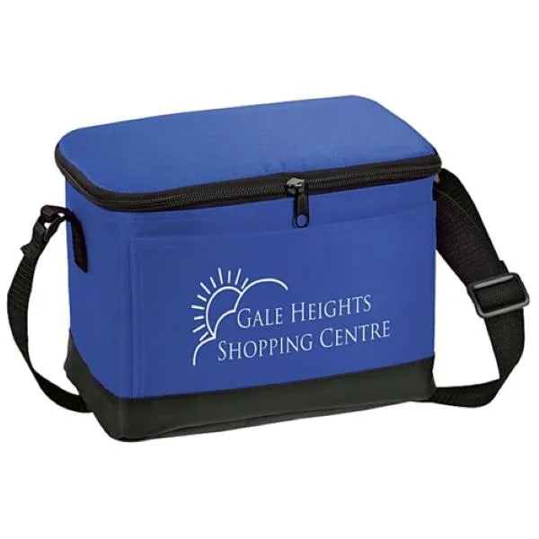 Compact Insulated Zipper Cooler Bag w/ Front Pocket 9"x7"x7"