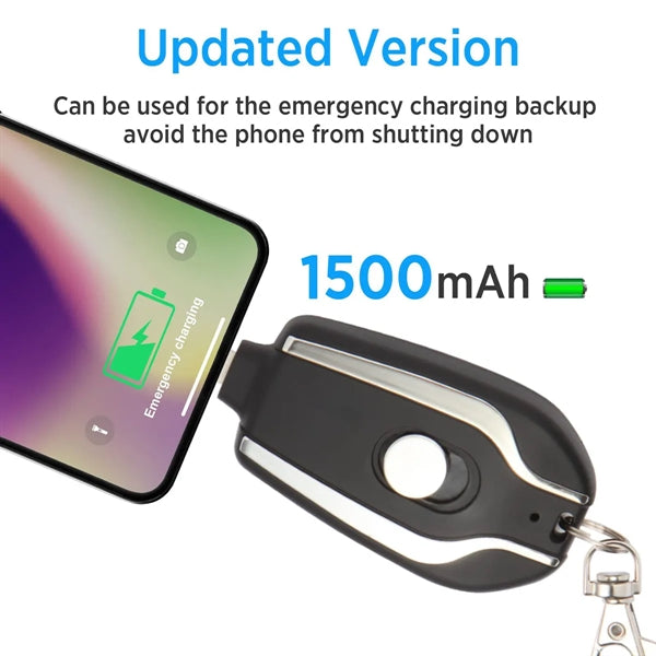 1500mah Keychain Portable Charger Power Bank For Phone